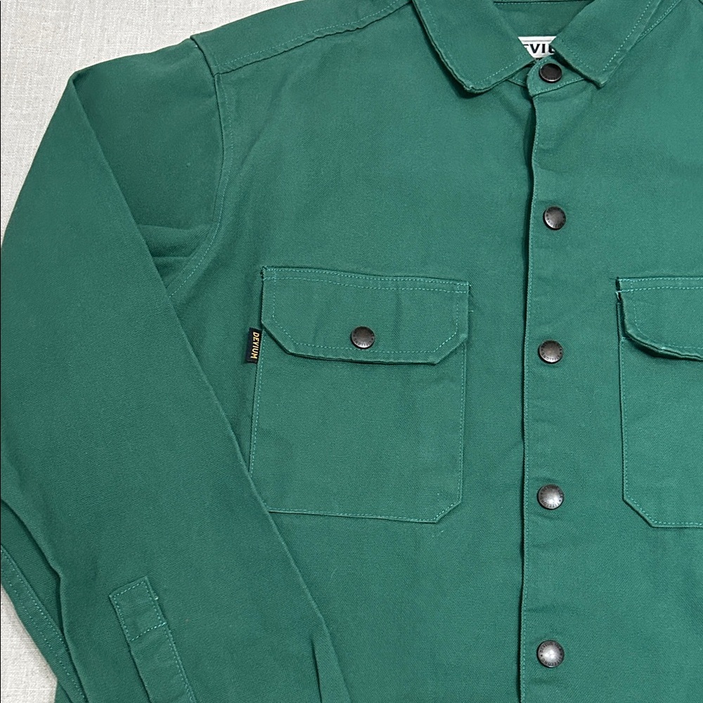 Devium Chapman Canvas Shirt Jacket Men’s XL Green Button-Up Utility Outdoor - Picture 15 of 15